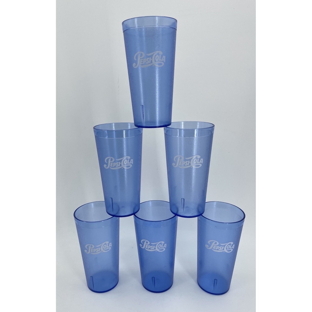 Lot of 6 New Pepsi Restaurant Style Plastic Cup Impact Intl. Item #0120 20 Ounce